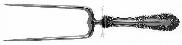 Wild Rose-Old-Rosalind (Sterling, 1908, No Monos) Large Joint/Roast Holder Fork