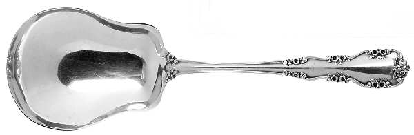 Wild Rose-Old-Rosalind (Sterling, 1908, No Monos) Large Solid Berry/Casserole Spoon