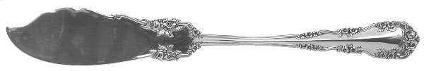 Wild Rose-Old-Rosalind (Sterling, 1908, No Monos) Flat Handle Master Butter Knife