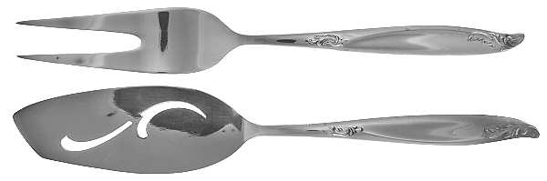 Woodsong (Silverplate, 1958) 2-Piece Party Pair (Fork/Server)