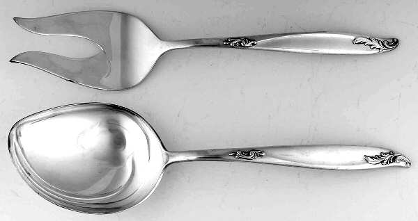 Woodsong (Silverplate, 1958) (2 Pc) Solid Buffet Serving Set by International Silver