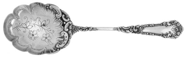 Yale I (Silverplate, 1894) Bright Cut Shell Shaped Casserole Spoon