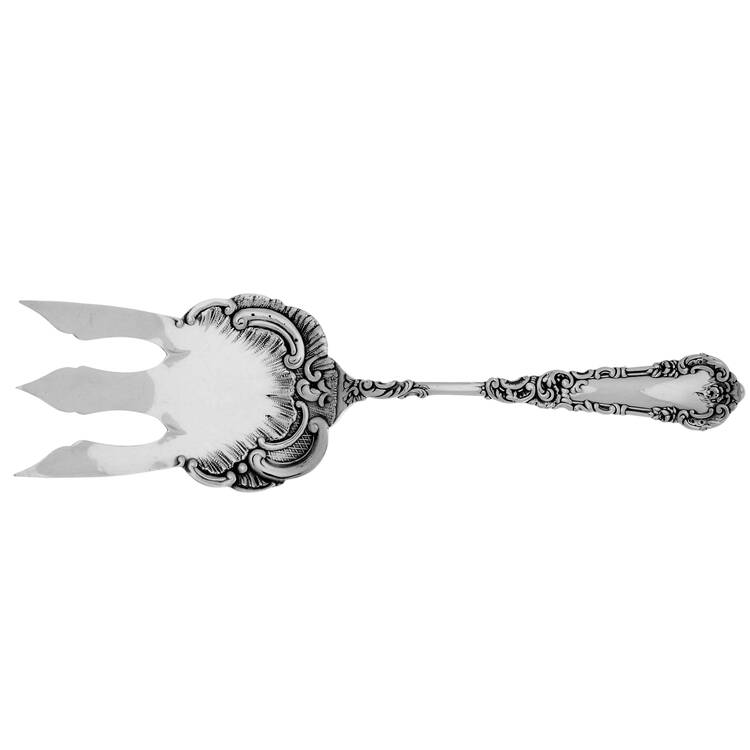 Yale I (Silverplate, 1894) Large Solid Fish Serving Fork