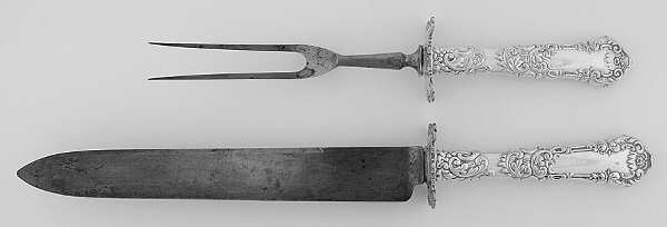 Yale I (Silverplate, 1894) Large 2-Piece Roast Carving Set w/Stainless Blade