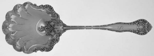 York (Silverplate, 1900) Monogram Solid Shell Casserole Spoon