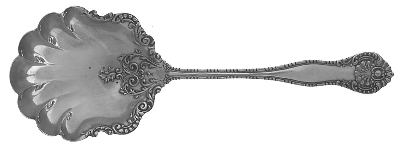 York (Silverplate, 1900) Solid Shell Casserole Spoon