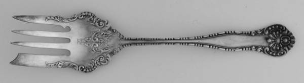 York (Silverplate, 1900) Medium Solid Cold Meat Serving Fork