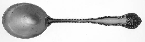 York (Silverplate, 1900) Round Bowl Soup Spoon (Gumbo)