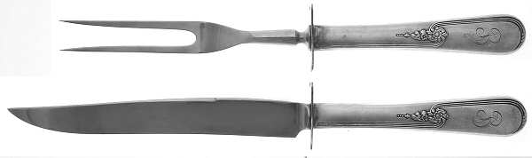 Youth (Silverplate, 1940) Small Stainless Blade 2-Piece Steak Carving Set