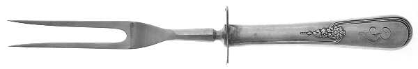 Youth (Silverplate, 1940) Small Steak Carving Fork with Stainless Prongs