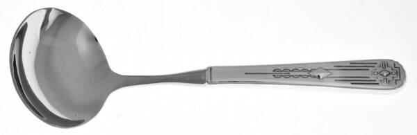Zia (Silverplate, 1990) Gravy Ladle with No Spout Stainless Bowl HC