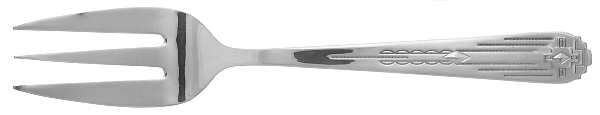 Zia (Silverplate, 1990) Medium Solid Cold Meat Serving Fork