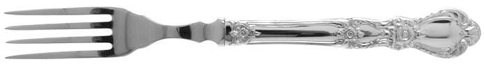 Heritage (Silverplate, 1953) Individual Hollow Fish Fork, Stainless Tines