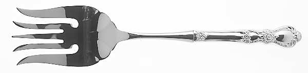 Heritage (Silverplate, 1953) Large Stainless-Tine Cold Meat Serving Fork
