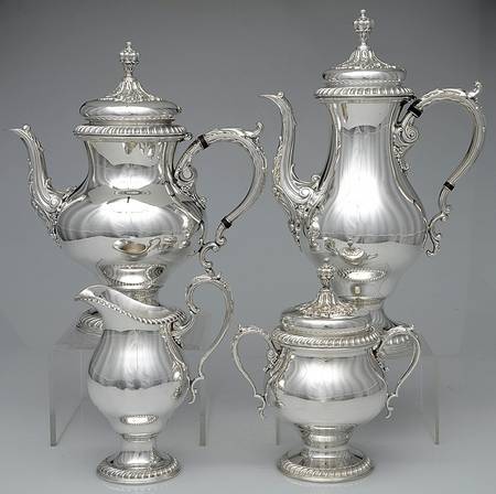 St James (Silverplate Hollowware) (4 Piece) Silverplate Tea Set