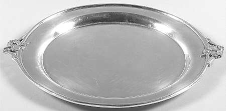Silver Iris (Silverplate Hollowware) Small Round Silverplate Tray