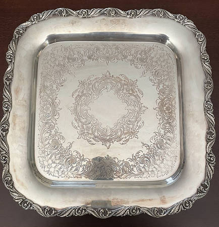 Saybrook Manor (Silverplate, Hollowware) 16" Square Tray
