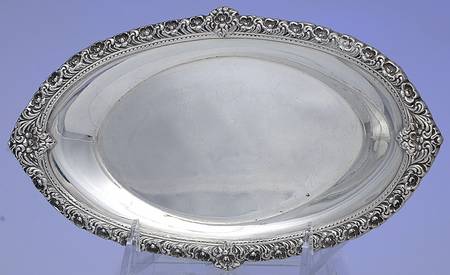 Du Barry-Floral Border (Silver, Hollowware, Wbswcx) Plated Gravy Underplate