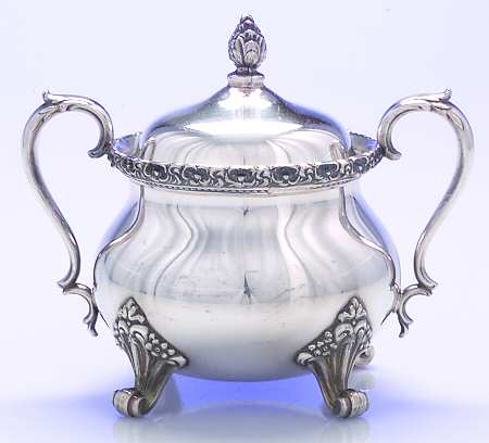 Du Barry-Floral Border (Silver, Hollowware, Wbswcx) Sugar Bowl & Lid