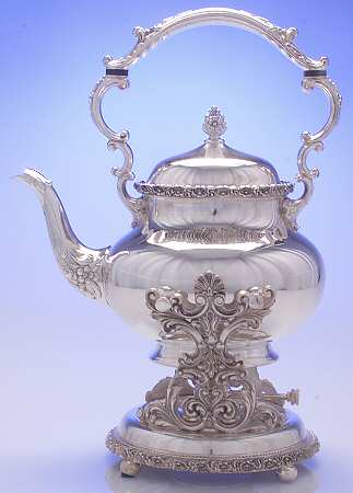 Du Barry-Floral Border (Silver, Hollowware, Wbswcx) Kettle, Stand & Burner