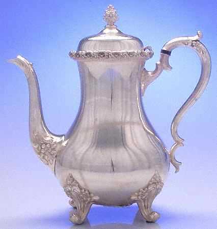 Du Barry-Floral Border (Silver, Hollowware, Wbswcx) Silverplate Coffee Pot