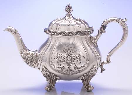 Du Barry-Chased (Silverplate, Hllwr, Websterwlcx) Teapot