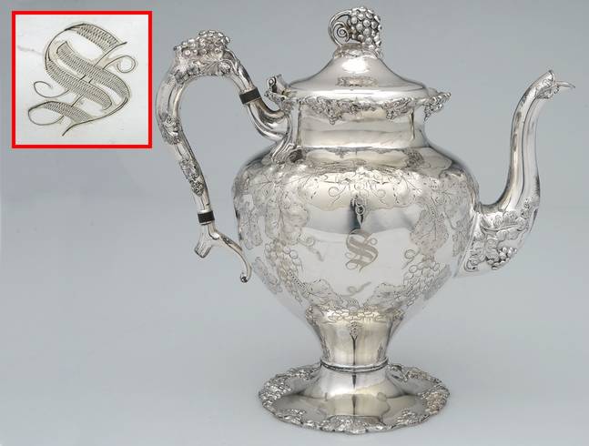 Vintage-Chased (Silverplate, Hollowware) Silverplate Teapot