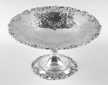 Vintage-Chased (Silverplate, Hollowware) Large Silverplate Compote
