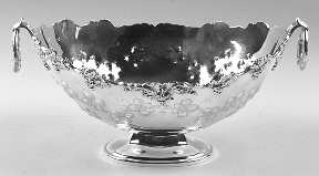 Vintage-Chased (Silverplate, Hollowware) Oval Footed Centerpiece