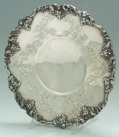 Vintage-Chased (Silverplate, Hollowware) 9" Diameter Cake Stand/Pedistal