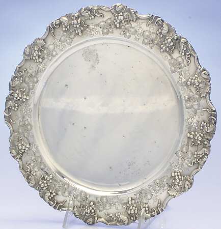 Vintage-Chased (Silverplate, Hollowware) Silverplate Dinner Plate