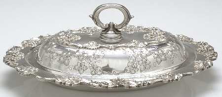 Vintage-Chased (Silverplate, Hollowware) Double Vegetable Bowl