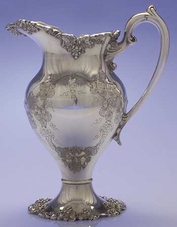 Vintage-Chased (Silverplate, Hollowware) Silverplate Water Pitcher