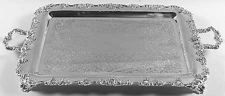 Vintage-Plain (Silverplate, Hollowware) 21" 4-Toed Waiter Tray