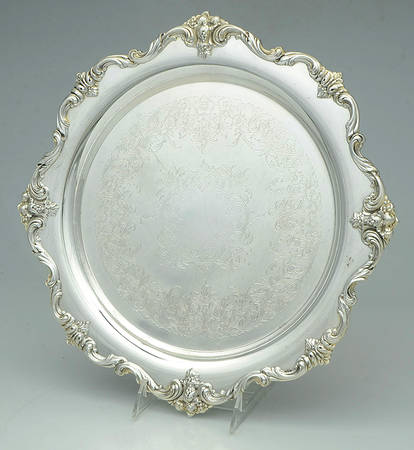Orleans (Silverplate, Hollowware) Round Silverplate Tray