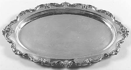 Orleans (Silverplate, Hollowware) Medium Plated Meat Platter No Well
