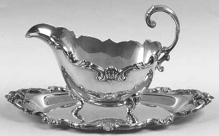 Orleans (Silverplate, Hollowware) Plated Gravy Boat & Underplate