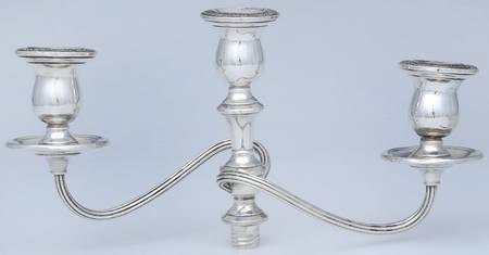Prelude-Plain (Sterling Hollowware) 3-Light Sterling Candelabra Branch