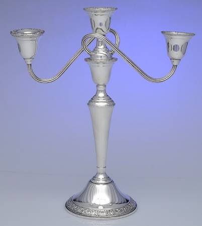 Prelude-Plain (Sterling Hollowware) Weighted 3 Light Candelabra