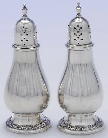 Prelude-Plain (Sterling Hollowware) Salt and Pepper Set