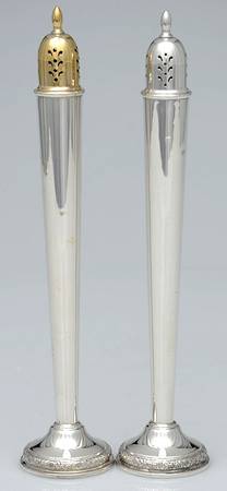 Prelude-Plain (Sterling Hollowware) Tall Weighted Salt & Pepper Shaker Set