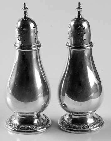 Prelude-Plain (Sterling Hollowware) Salt and Pepper Set