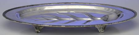Evandale (Silverplate, Hollowware) 18" 4 Toed Meat Platter with Well