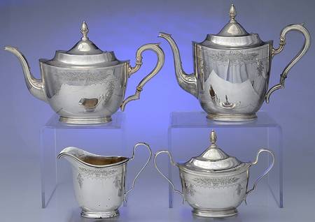 Richmond-Chased 4 Piece Tea Set (SCP, STP, SCR, SSU)