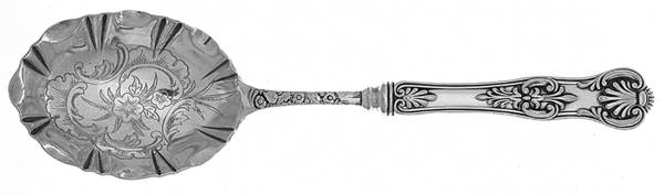 King (Silverplate) Hollow Handle Berry/Casserole Spoon