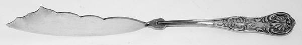 King (Silverplate) Flat Twisted Handle Master Butter Knife