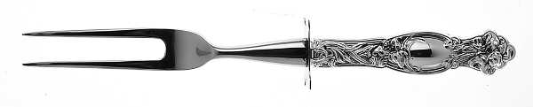 Frontenac (Sterling, Newer) Small Steak Carving Fork with Stainless Prongs
