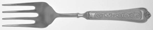 INS249 (Silverplate) Large Solid Cold Meat Serving Fork