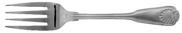 Royal Shell (Silverplate) Medium Solid Cold Meat Serving Fork