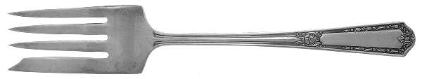 INS258 (SILVERPLATE) Small Solid Cold Meat Serving Fork